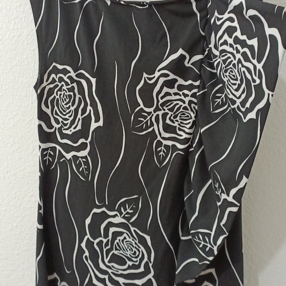 On Carnaby Black White Top Blouse Size L - Picture 6 of 7